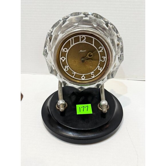 Vintage MAJAK MAYAK Crystal Chrome Mantle Clock - Picture 10 of 10